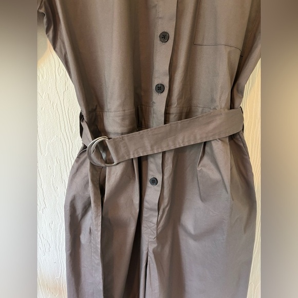 NWT Frank And Oak Clay Grey Taupe Utility Combat Oversized Parachute Jumpsuit - Picture 10 of 14